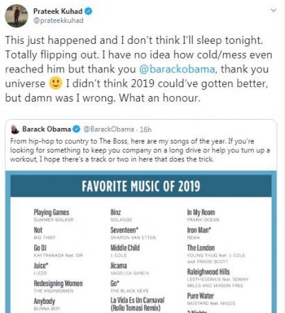 Prateek Kuhad tweet