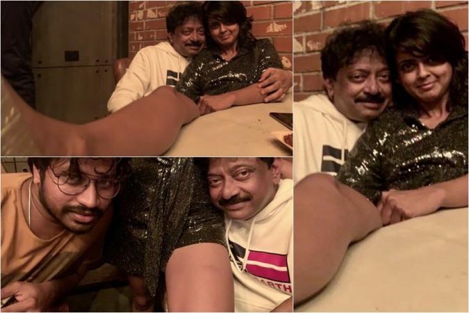 Ram Gopal Varma's New Year party with Beautiful costume designer Shreya Banerjee and editor Anwar Ram Gopal Varma's New Year party with Beautiful costume designer Shreya Banerjee and editor Anwar