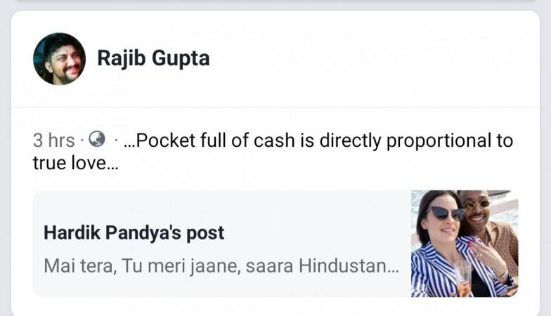 Comments on Hardik-Natasa Engagement