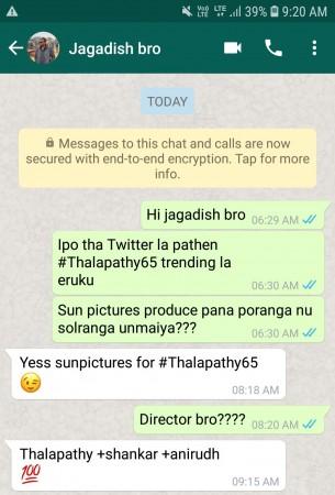 The Fake WhatsApp post doing rounds. The Fake Photo of Vijay's Manager Confirming The Rumours about Vijay's next movie