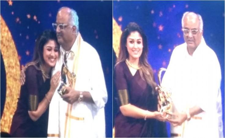 Boney Kapoor presented Sridevi Award for Inspiring Women of Indian Cinema to Nayanthara at the Zee Cine Awards Tamil 2020 Boney Kapoor presented Sridevi Award for Inspiring Women of Indian Cinema to Nayanthara at the Zee Cine Awards Tamil 2020