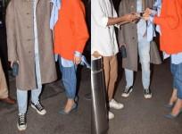 Deepika Padukone and Ranveer Singh at airport