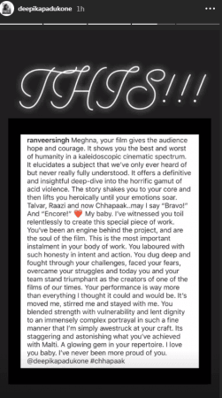 deepika's reaction to ranveer's post Deepika's reaction