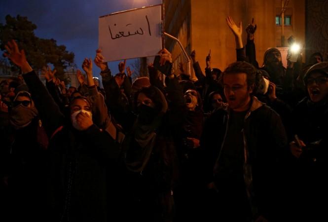 Iranian people gather to show their sympathy to the victims of the crash of the Boeing 737-800 plane, flight PS 752, in Tehran, Iran. Iran protests