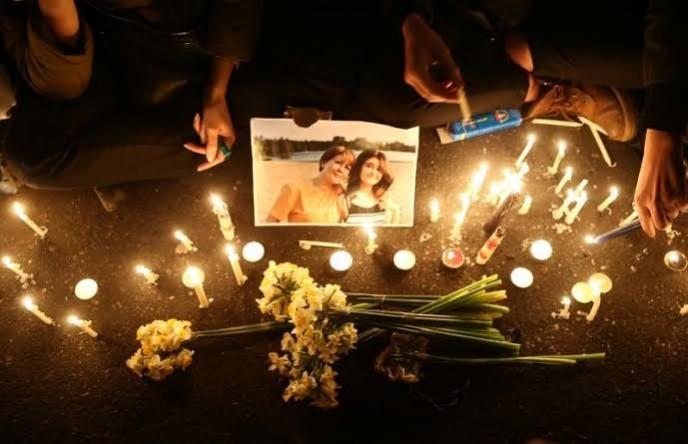 People and families of the victims of the crash. Iran