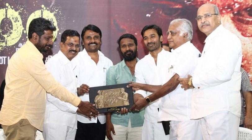 A picture from Dhanush's Asuran success meet. Asuran 100 Days Celebration
