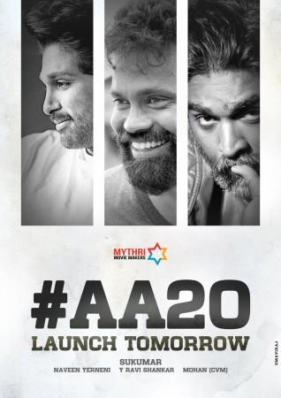 Official poster announcement by Mythri Movie Makers. Allu Arjun