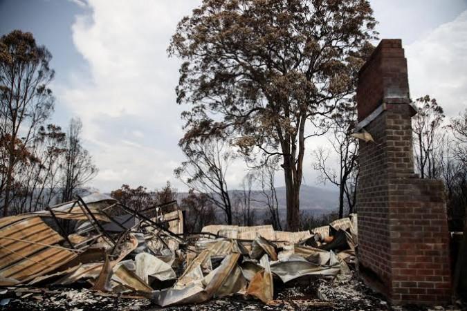 Rubble are seen at a property damaged by bushfires in Kangaroo Valley, Australia. Australia bush fire