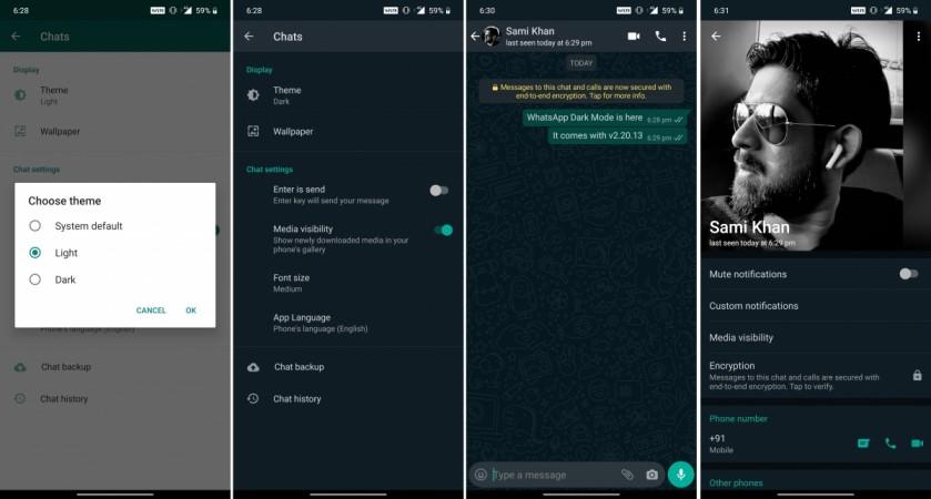 WhatsApp gets dark mode in beta form WhatsApp gets dark mode in beta form