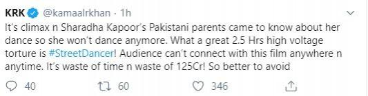 KRK tweet KRK tweet