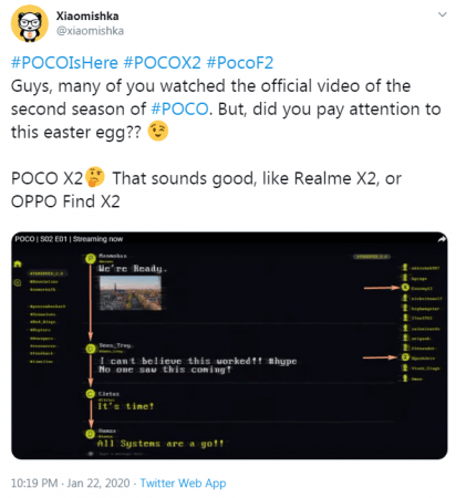 Poco X2 confirmed Poco X2 confirmed
