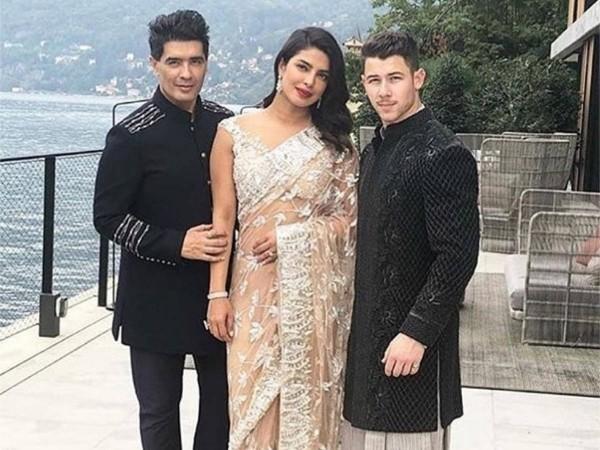 Manish Malhotra, Priyanka Chopra, Nick Jonas