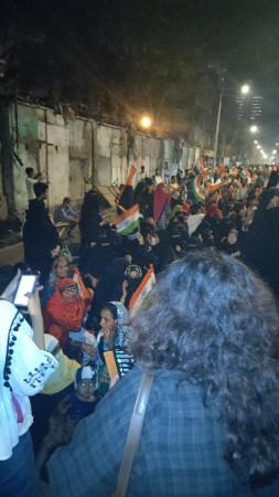 Women gather in Mumbai. Mumbai CAA protests