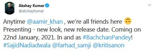 Akshay Kumar tweet