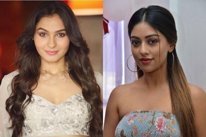 Anu Emmanuel and Andrea. Anu Emmanuel and Andrea