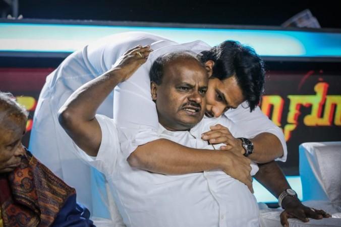 Nikhil and HD Kumaraswamy. Nikhil Kumaraswamy and HD Kumaraswamy