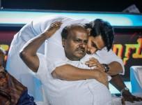 Nikhil Kumaraswamy and HD Kumaraswamy