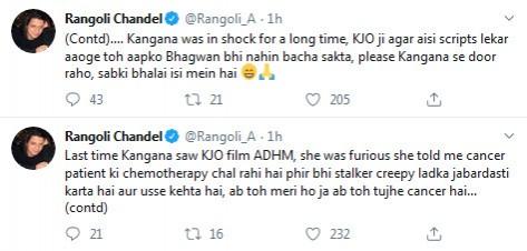 Rangoli Chandel tweet