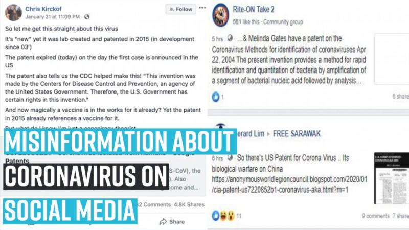 Misinformation about coronavirus on social media