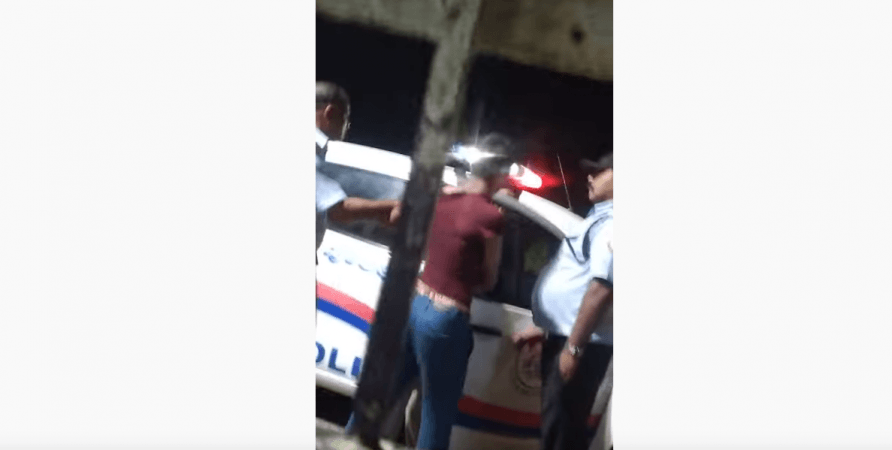 The two policemen named Santosh and Udaya Kumar, who were allegedly in an inebriated state, asked them to hand over their mobile phones. surathkal police slap student