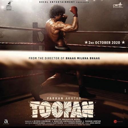 Toofan poster Farhan Akhtar Toofan poster Farhan Akhtar