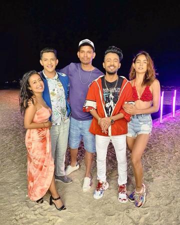 Neha Kakkar, Aditya Narayan, Tony Kakkar, Kat Kristian Neha Kakkar, Aditya Narayan, Tony Kakkar, Kat Kristian