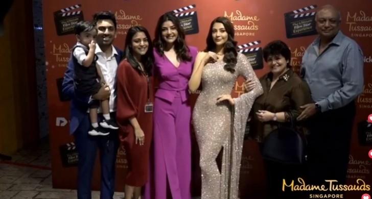 Kajal Aggarwal poses with her wax statue at Madame Tussauds Singapore Kajal Aggarwal poses with her wax statue at Madame Tussauds Singapore