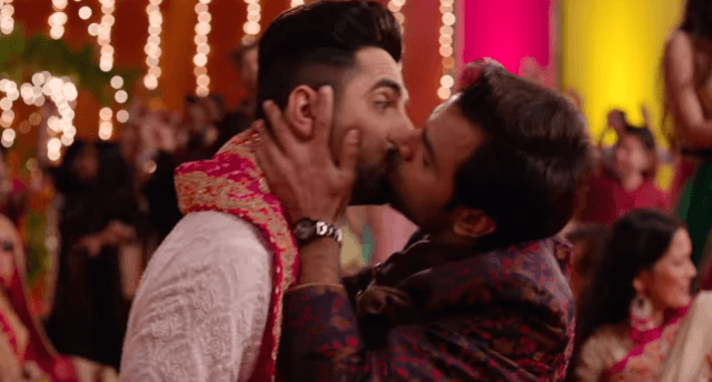 Ayushmann Khurrana and Jitendra Singh kiss in 'Shubh Mangal Zyada Saavdhan'