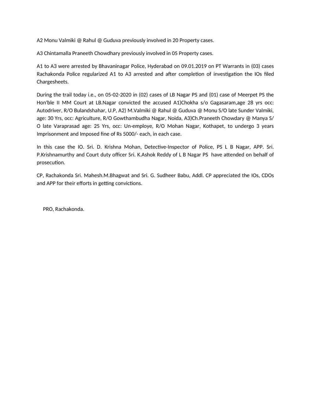 Hyderabad chain snatchers