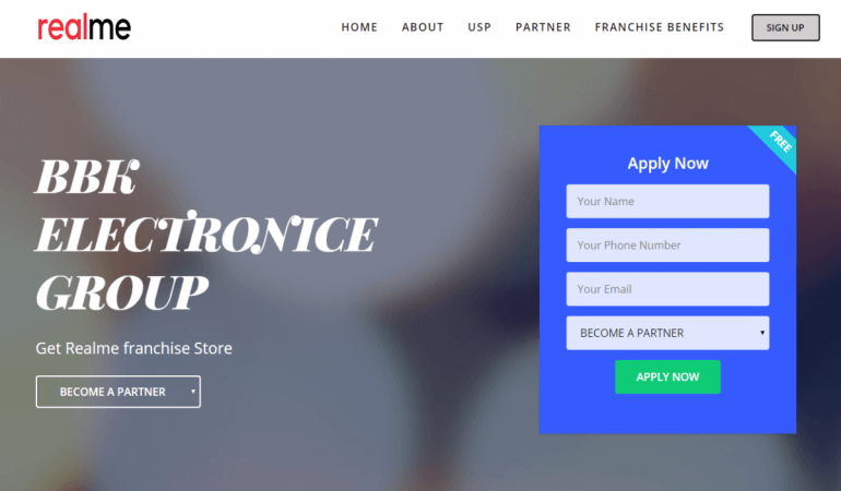 Fake Realme website Fake Realme website