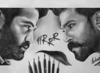 Junior NTR and Ram Charan's fan-made poser of RRR movie