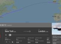 British Airways flight pathway