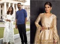 Raveena Tandon and Prashanth Neel on KGF 2 set
