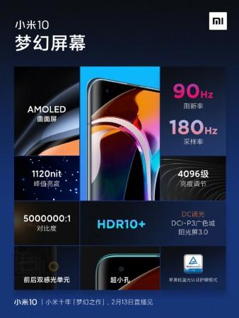 Mi 10 confirmed specs Mi 10 confirmed specs