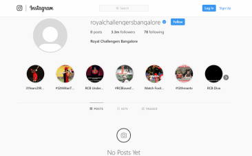 RCB Instagram