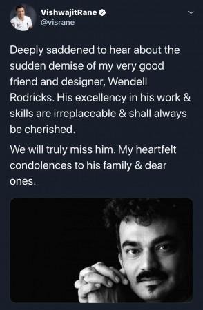A tweet from his friend
