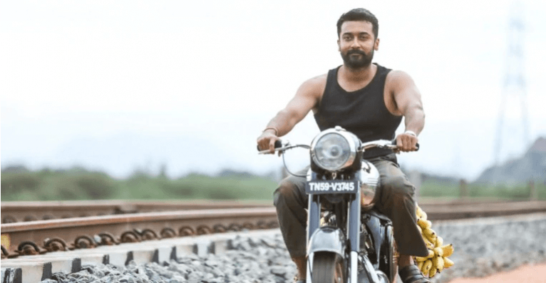 The Boeing 737 aircraft carried Suriya, the makers of the film and 70 children who would be flying for the first time from the Chennai airport. suriya