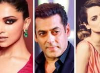Deepika Padukone, Salman Khan, Kangana Ranaut