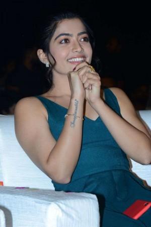 Rashmika Mandanna at Bheeshma pre-release event. Rashmika Mandanna