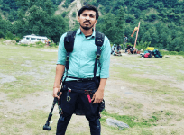 paragliding man