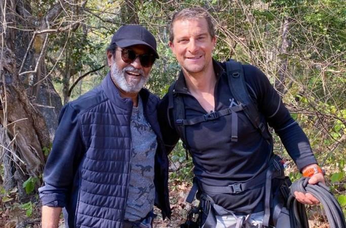 Rajinikanth with Bear Grylls on Man vs Wild. Rajinikanth with Bear Grylls on Man vs Wild