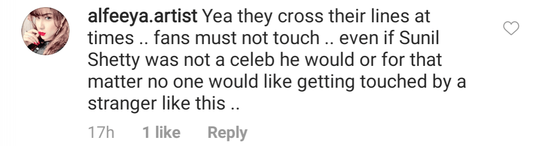 comment on Insta post