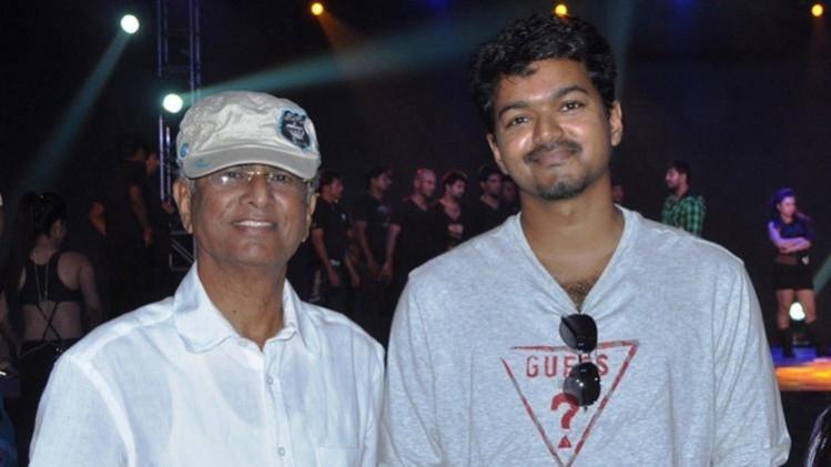 SA Chandrasekhar and Vijay. SA Chandrasekhar and Vijay