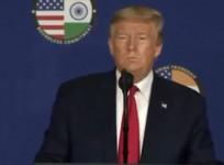 Donald Trump addressed a press conference in Delhi