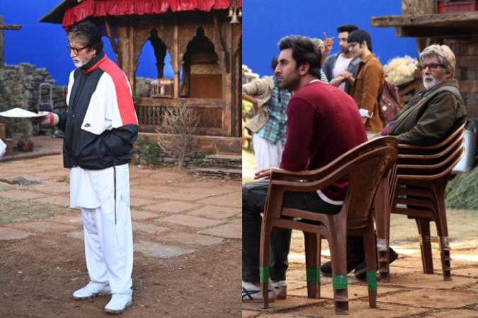 Big B shares BTS photos from the set, praises Ranbir Kapoor