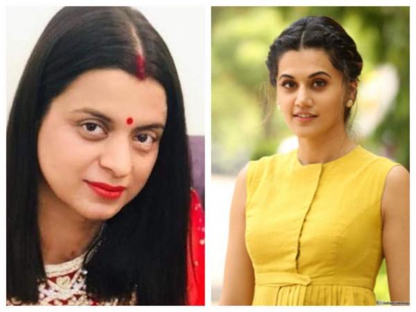 Taapsee Pannu and Rangoli Chandel (Source: Twitter) Taapsee Pannu Rangoli Chandel