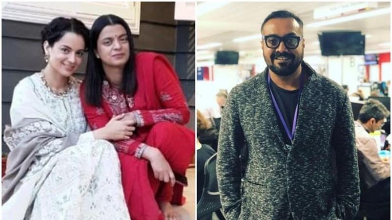 Rangoli Chandel with Kangana Ranaut and Anurag Kashyap (Source: Twitter) Rangoli Chandel Anurag Kashyap Kangana Ranaut