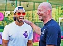 Ranveer Singh and Alan Shearer