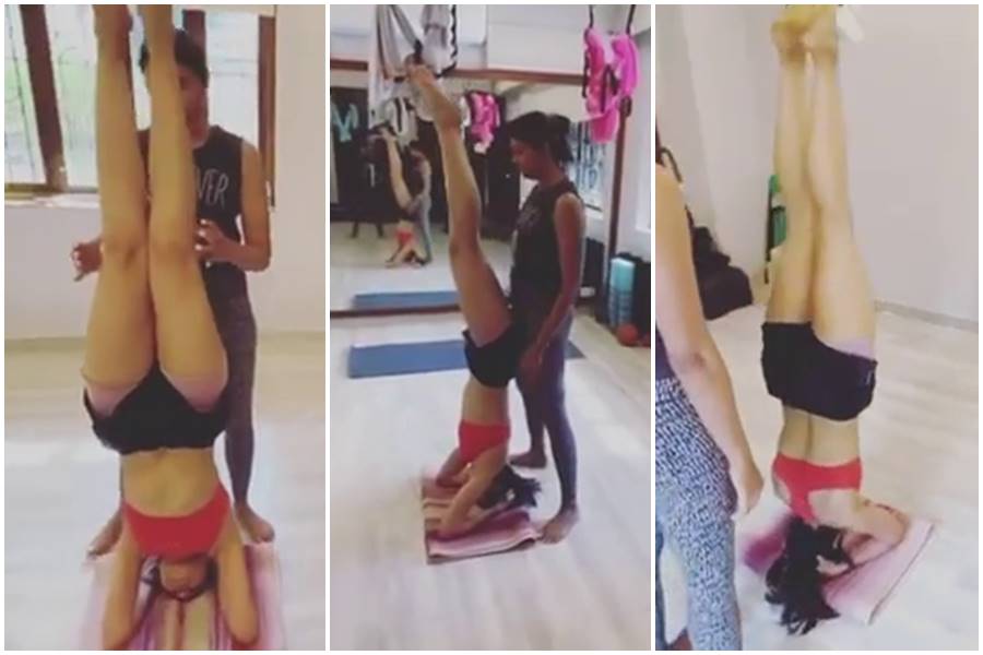 Rakul Preetsex - Rakul Preet Singh's latest Yoga clip doing headstand proves that strong is  the new sexy [Video] - IBTimes India
