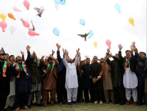 Afghan men celebrate in anticipation of the U.S-Taliban agreement to allow a U.S. troop reduction and a permanent ceasefire, in Jalalabad, Afghanistan February 28, 2020. Picture taken February 28, 2020.REUTERS/Parwiz Afghan men celebrate in anticipation of the U.S-Taliban agreement to allow a U.S. troop reduction and a permanent ceasefire, in Jalalabad, Afghanistan February 28, 2020. Picture taken February 28, 2020.REUTERS/Parwiz